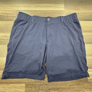 Under‎ Armour Mens Golf Shorts 40 x 9.5 Navy Blue Stretch Performance Active
